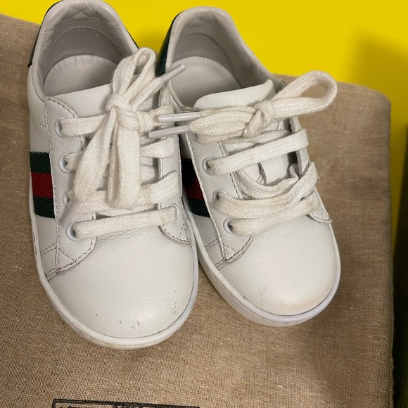 Gucci Kids new ACE lace up sneakers - Picture 6 of 7